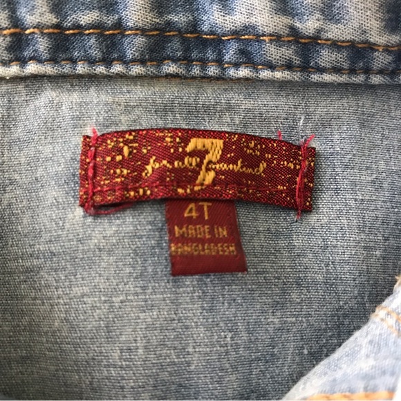 7 For All Mankind Boys Denim Shirt - Picture 4 of 12